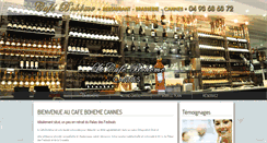 Desktop Screenshot of cafe-boheme-cannes.com