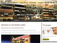 Tablet Screenshot of cafe-boheme-cannes.com